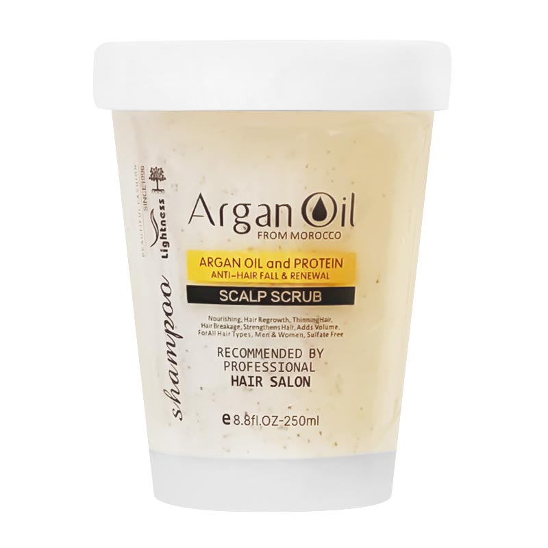 اسکراب کف سر حاوی روغن آرگان Argan Oil لایتنس Lightness حجم 250ml