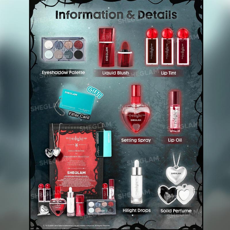 پک آرایشی شیگلم SHEGLAM کالکشن حماسه گرگ و میش The Twilight saga