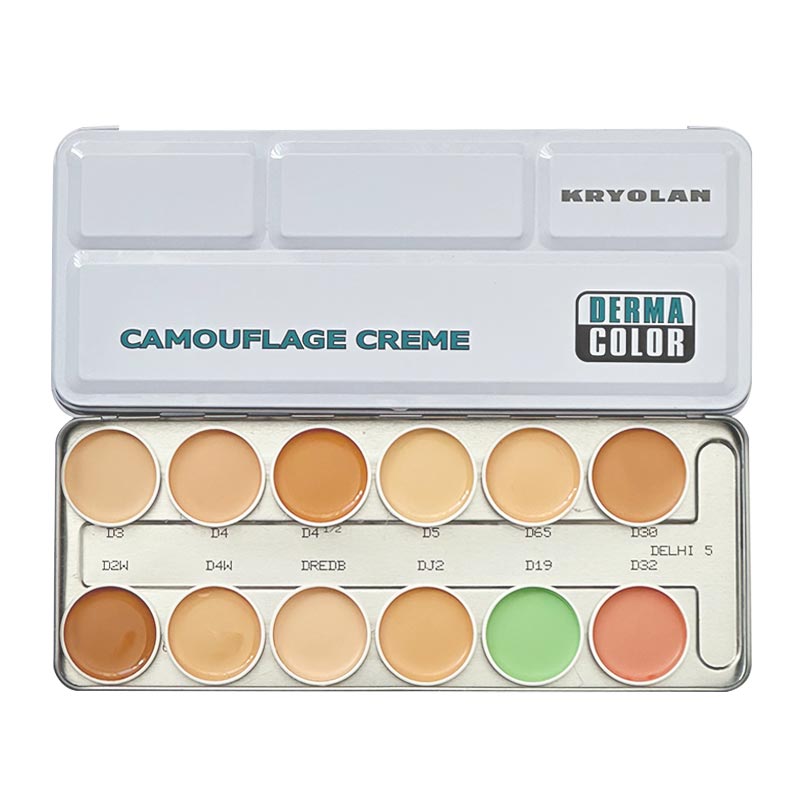 پالت پوشش دهنده 12 رنگ درماکالر مدل KRYOLAN