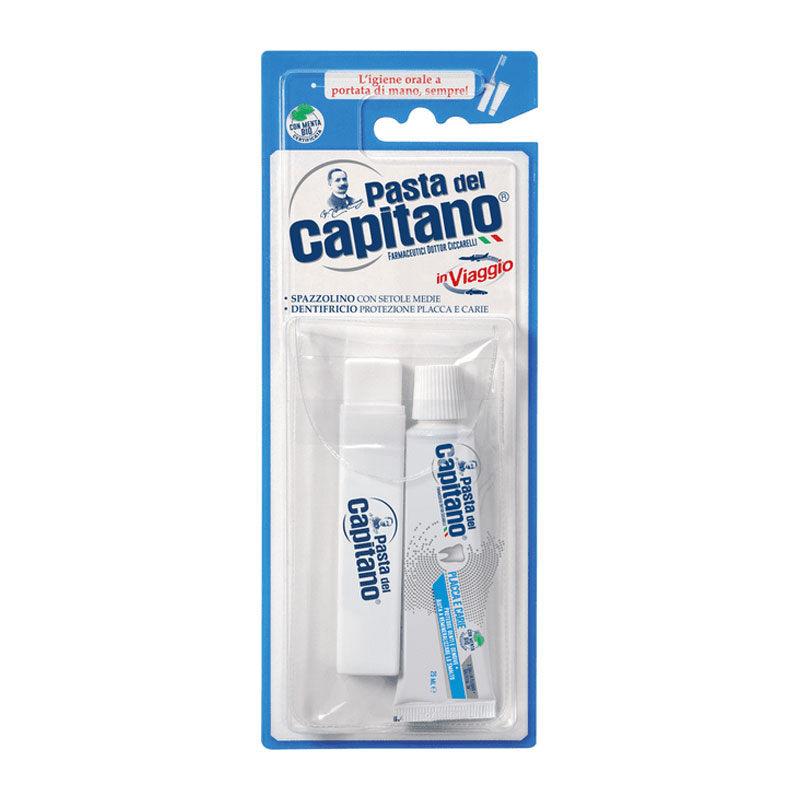 پک مسواک و خمیر دندان مسافرتی کاپیتان Pasta Del Capitano حجم 25ml