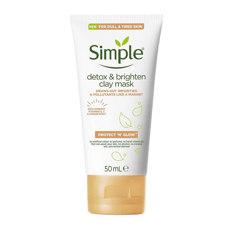 ماسک خاک رس سم زدا و روشن کننده پوست Protect N Glow سیمپل 50ml