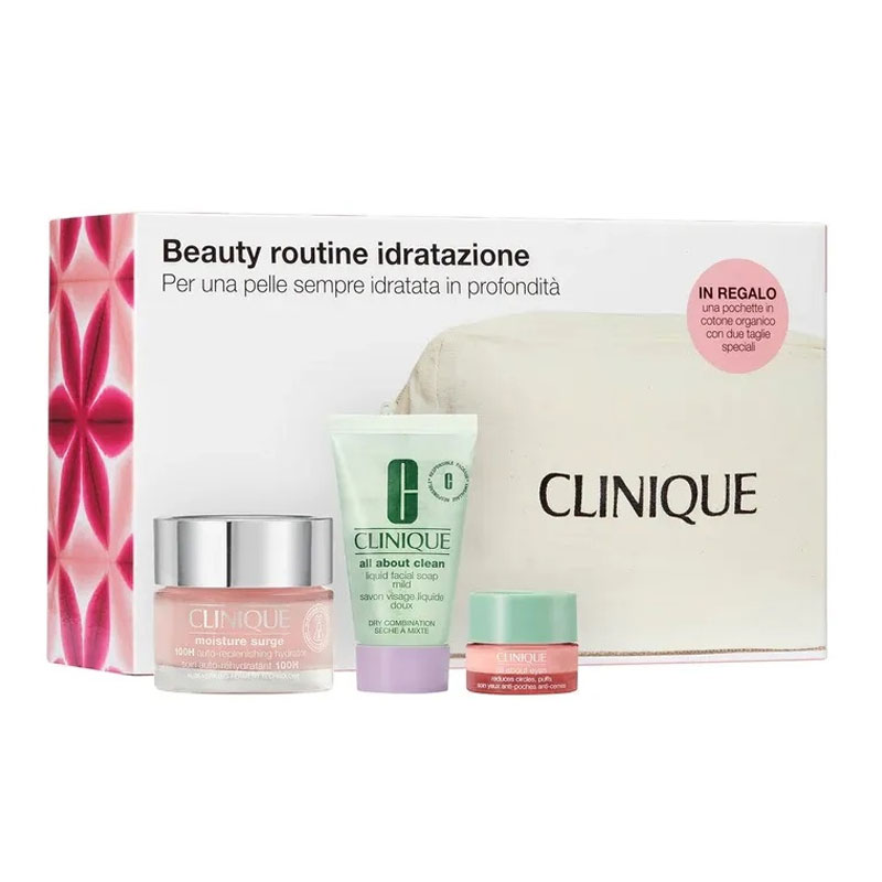 پک مراقبتی آبرسان و پاک‌ کننده کامل پوست کلینیک Qlinique مدل Beauty Routine Idratazione