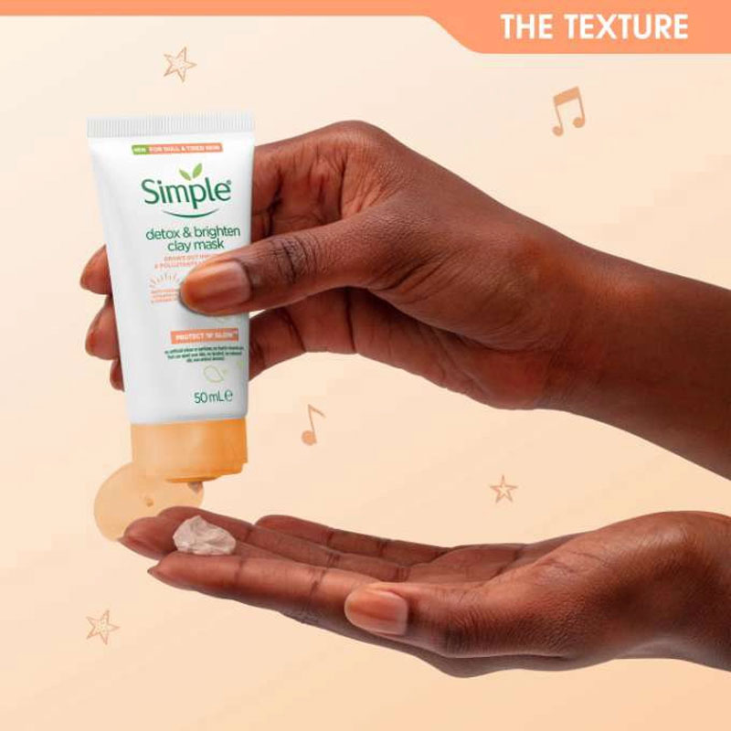 ماسک خاک رس سم زدا و روشن کننده پوست Protect N Glow سیمپل 50ml