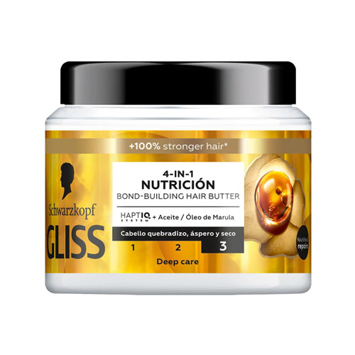 ماسک مو تقویت کننده گلیس Gliss مدل NUTRICION 4in1 حجم 400ml