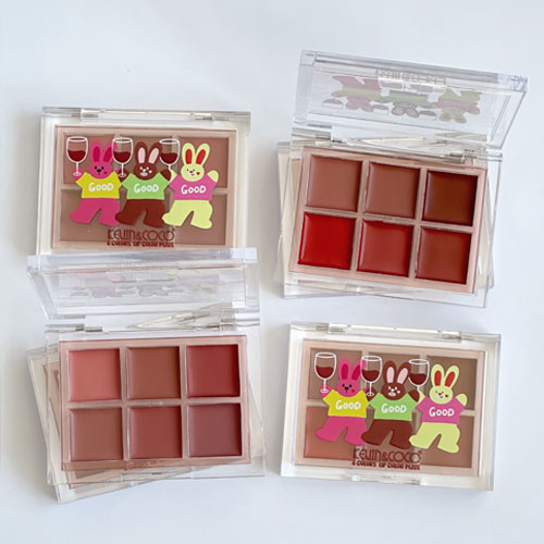 پالت رژ لب و گونه 6 رنگ کوین اند کوکو Kevin & Coco