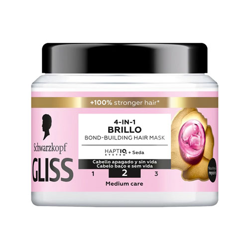 ماسک مو مخصوص موی کدر گلیس Gliss مدل BRILLO 4in1 حجم 400ml