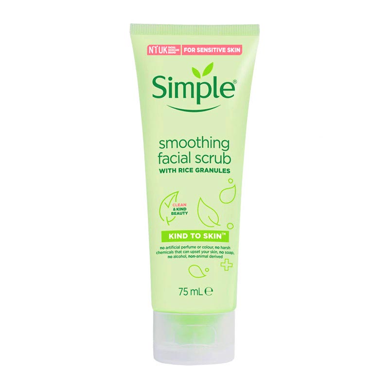 اسکراب لایه بردار مناسب پوست نرمال و حساس سیمپل Simple مدل Smoothing Facial حجم 75ml