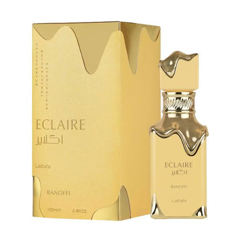 ادکلن الکایر لطافه Eclaire Lattafa رایحه بیسکویت کاراملی Banoffi حجم 100ml