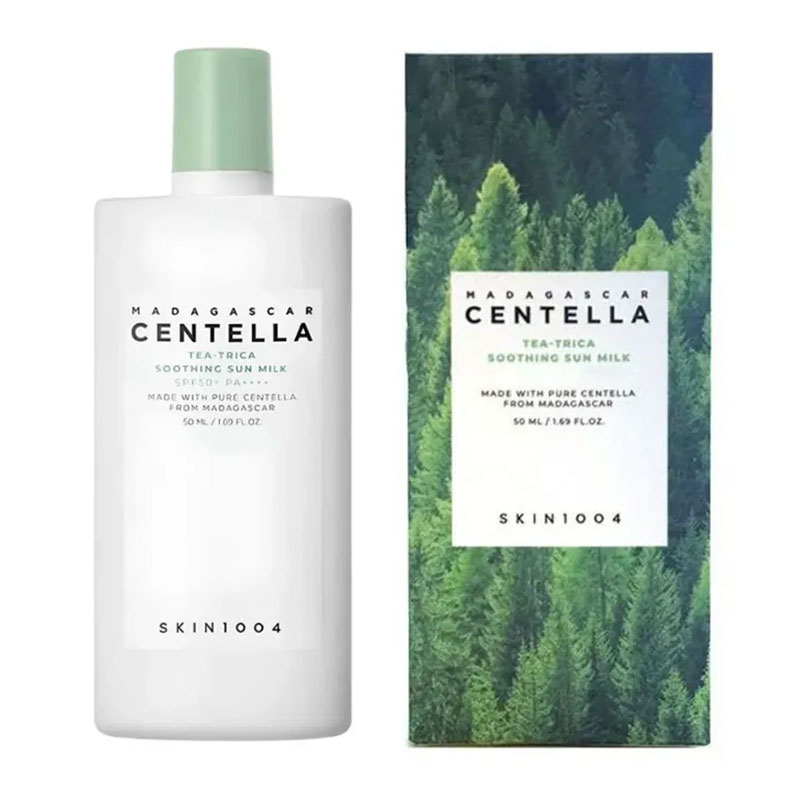 ضد آفتاب تسکین دهنده تی تریکا سنتلا Centella اسکین 1004 Skin مدل Tea-Trica حجم 50ml