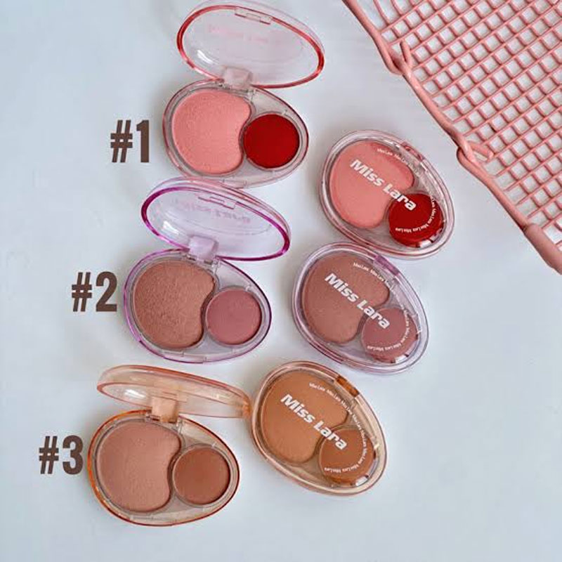 رژگونه کرمی دو رنگ Miss Lara مدل Feel Your Moment