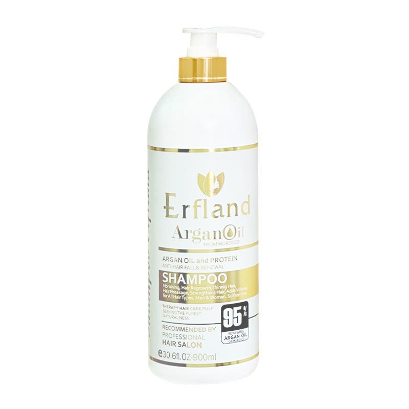 شامپو ضد ریزش و تقویت کننده مو حاوی روغن آرگان ارف لند Erflanf حجم 900ml