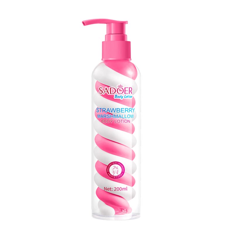 لوسیون بدن مارشمالو سادور Sadoer مدل Strawberry Marshmallow حجم 200ml