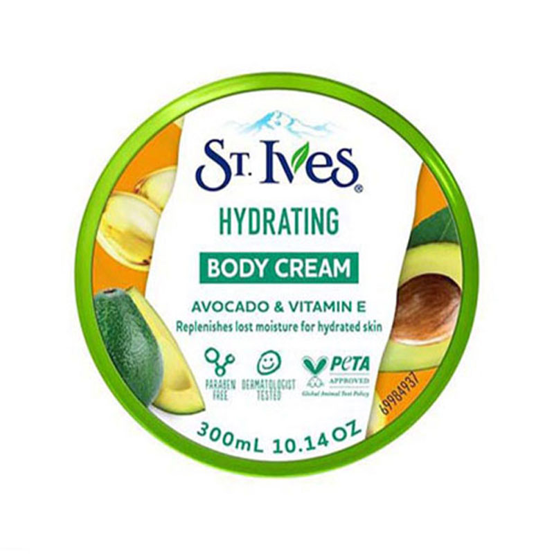 کرم بدن Body Cream سنت ایوز St Ives رایحه آووکادو مدل Hydrating حجم 300ml
