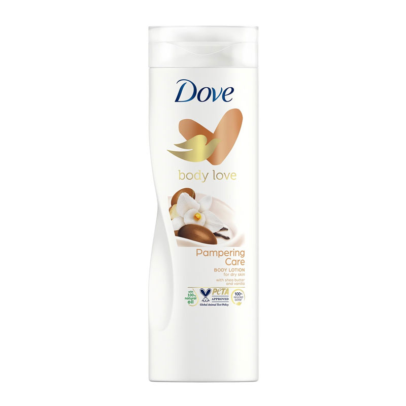 لوسیون بدن Body Love داو Dove رایحه شیباتر و وانیل مدل Pampering Care حجم 400ml