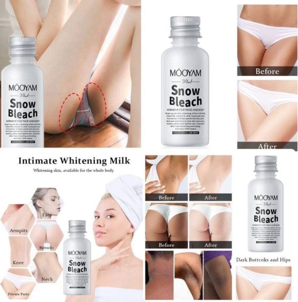 کرم سفید کننده نواحی حساس بدن مویام 30 میل Mooyam مدل Snow Bleach - Image 3