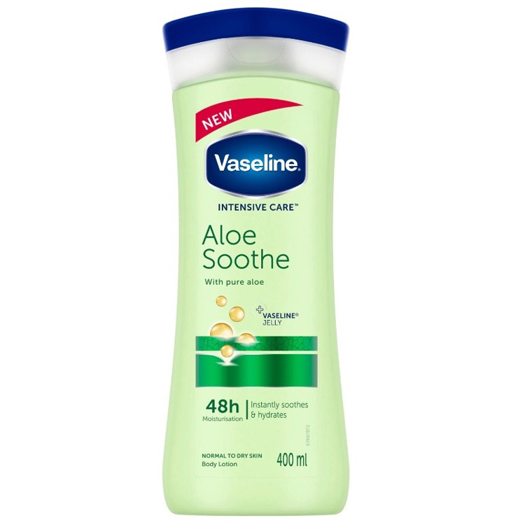 0029044_-400-.jpeg لوسیون بدن وازلین رایحه آلوئه ورا حجم 400ml - Image 1