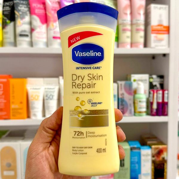 لوسیون بدن وازلین رایحه شیر عسل Dry Skin Repair حجم 400ml - Image 2