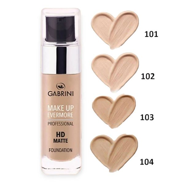 کرم پودر شیشه ای گابرینی Gabrini مدل HD Matte حجم 30ml - Image 3