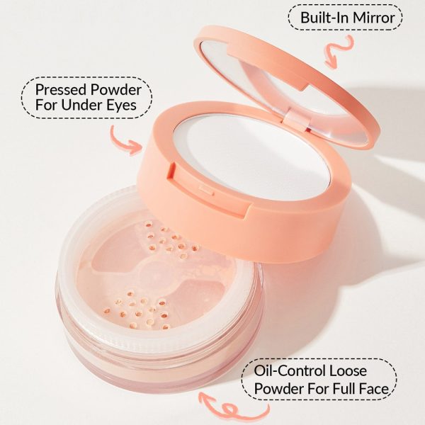 پودر فیکس دومنظوره شیگلم SHEGLAM مدل insta-ready رنگ BISQUE - Image 2