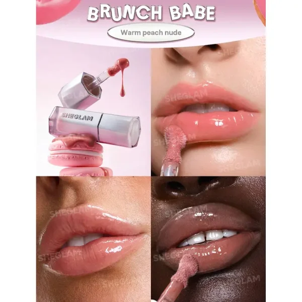 لیپ گلاس ضد آب شیگلم Sheglam مدل Glass Lock Air Gloss رنگ Brunch Babe - Image 2