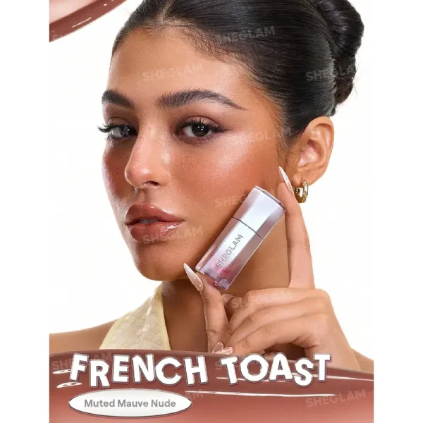 لیپ گلاس ضد آب شیگلم Sheglam مدل Glass Lock Air Gloss رنگ French Toast - Image 3