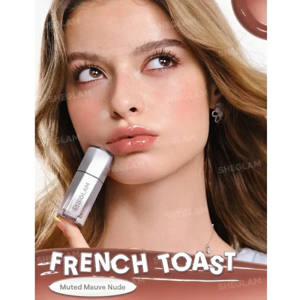 لیپ گلاس ضد آب شیگلم Sheglam مدل Glass Lock Air Gloss رنگ French Toast - Image 4