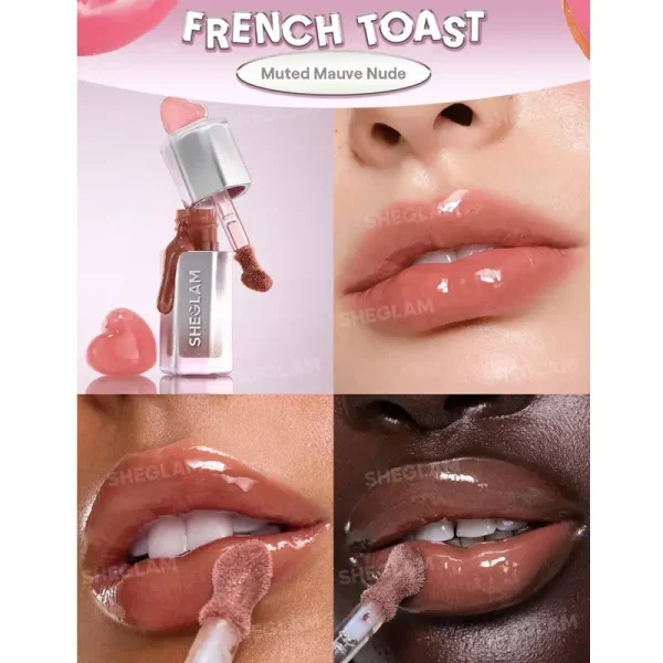 لیپ گلاس ضد آب شیگلم Sheglam مدل Glass Lock Air Gloss رنگ French Toast - Image 2