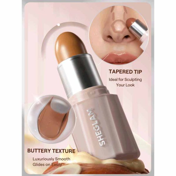 کانتور استیکی دو کاره شیگلم Sheglam مدل Buttery Buff Contour & Bronzer Stick رنگ Clay - Image 3