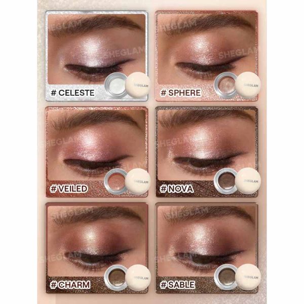 سایه چشم شاین دار شیگلم Sheglam مدل Starstruck Cream Eyeshadow Pot رنگ Charm - Image 3