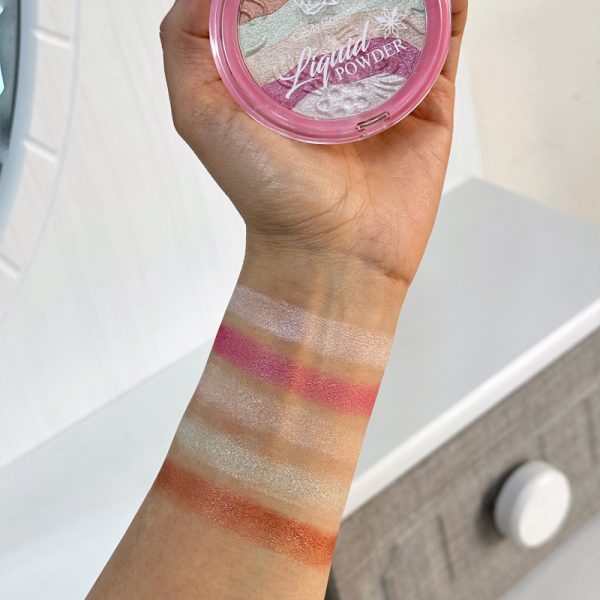 پالت هایلایتر رنگین کمانی Candy Cosmetics - Image 3