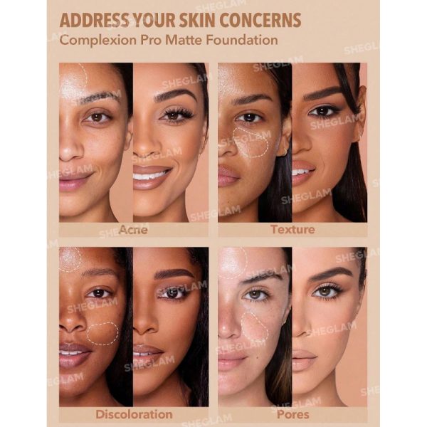 کرم پودر مات شیگلم Sheglam مدل Complexion pro - Image 8