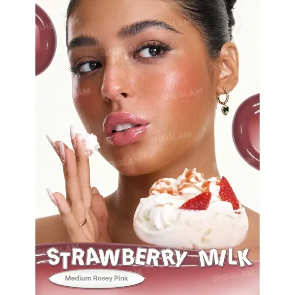 لیپ گلاس ضد آب شیگلم Sheglam مدل Glass Lock Air Gloss رنگ Strawberry Milk - Image 4