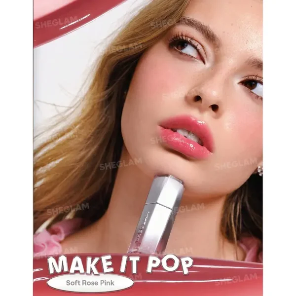 لیپ گلاس ضد آب شیگلم Sheglam مدل Glass Lock Air Gloss رنگ Make lt Pop - Image 3