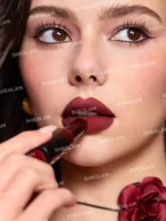 ست رژلب مات امبر رز عشق سوخته چهار رنگ شیگلم Dynamatte Boom Long-Lasting Matte Lipstick - Image 2