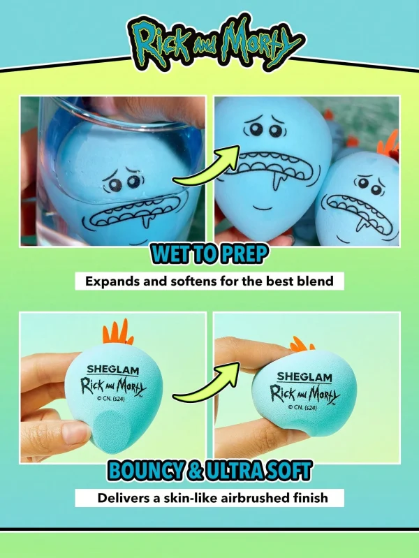 پد اسفنج ریک اند مورتی شیگلم Rick and Morty X SHEGLAM Mr. Meeseeks Beauty Sponge - Image 3