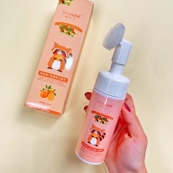 فوم شوینده براش دار راکونی ویتامین C سرسان لاو Sersanlove - Image 3