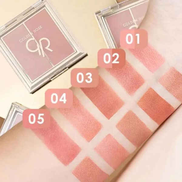 پالت رژ گونه دو رنگ گلدن رز Golden Rose مدل Iconic Blush Duo - Image 3