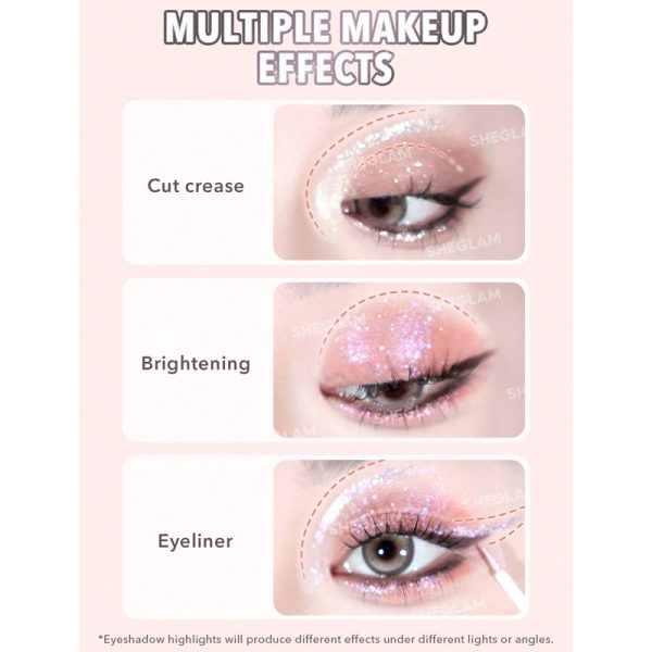 سایه چشم مایع دو سر شیگلم مدل گلیتردار - Image 5