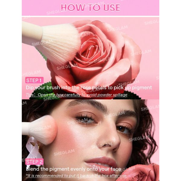 رژگونه گل رز شیگلم Sheglam Pink Ribbon Rose - Image 6