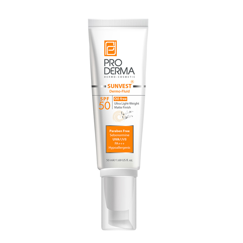 57db38313eaf8c7ad696c2381a3f9c92-96.jpg فلوئید ضد آفتاب فاقد چربی SPF50 پرودرما حجم 50ml - Image 1
