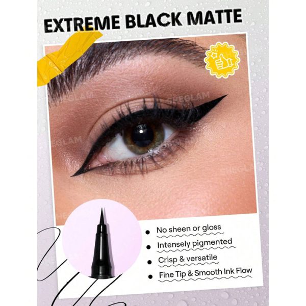 خط چشم مشکی شیگلم SHEGLAM ریچ مدل Oh So Rich Matte Eyeliner - Image 4