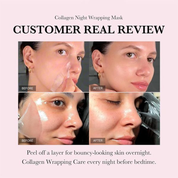 ماسک شب لایه بردار کلاژن مدی کیوب Medicube مدل Collagen Night Wrapping Mask حجم 75ml - Image 5