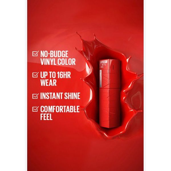 رژ لب مایع براق Super Stay Vinyl Ink میبلین Maybelline رنگ Wicked - Image 3
