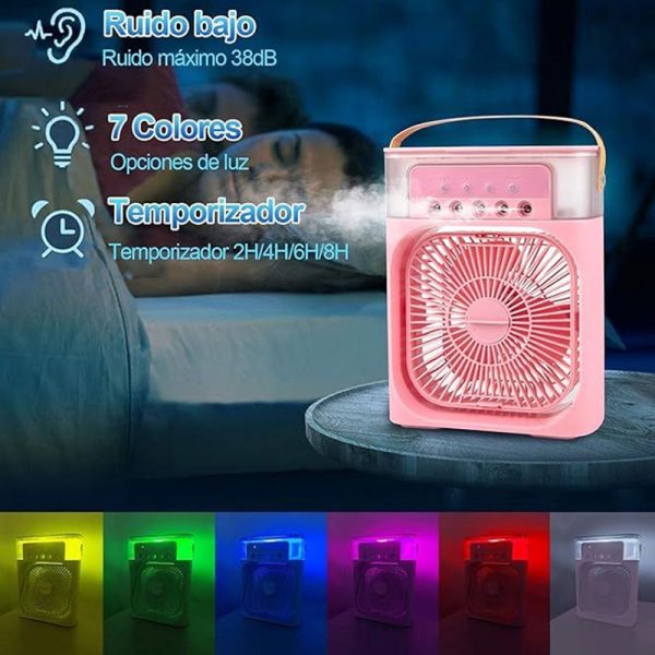 فن خنک‌کننده قابل حمل با اسپری آب و مرطوب‌کننده هوا Air Cooler Fan - Image 3