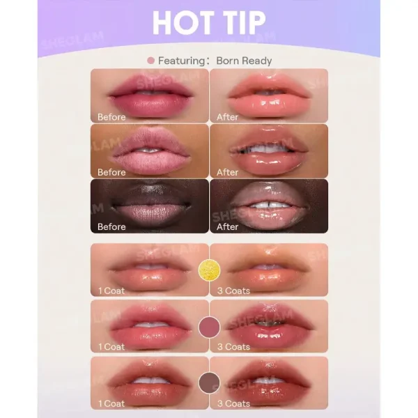 لیپ گلاس ضد آب شیگلم Sheglam مدل Glass Lock Air Gloss رنگ Strawberry Milk - Image 6