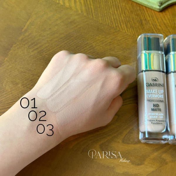 کرم پودر شیشه ای گابرینی Gabrini مدل HD Matte حجم 30ml - Image 2