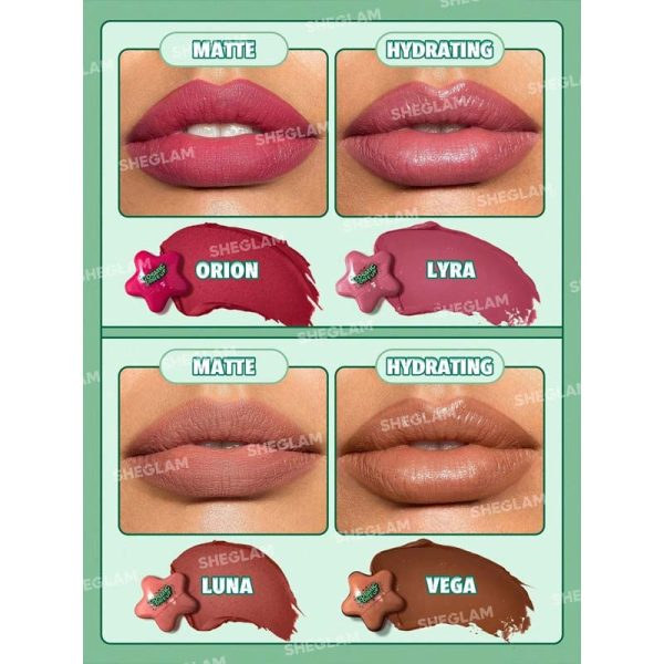 ست رژ لب ستاره ای مینی سایز و 4 عددی شیگلم مدل های بیم - Image 3