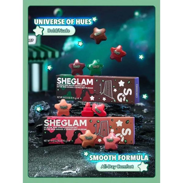 ست رژ لب ستاره ای مینی سایز و 4 عددی شیگلم مدل های بیم - Image 4