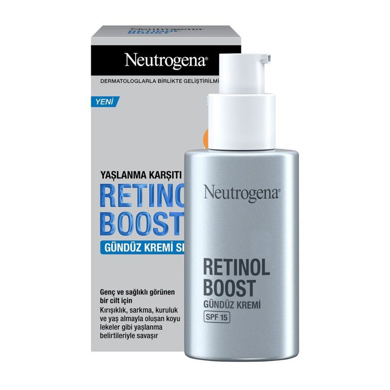 کرم روز ضد پیری رتینول بوست نوتروژینا Neutrogena مدل Dry Cream Spf 15 حجم 50ml