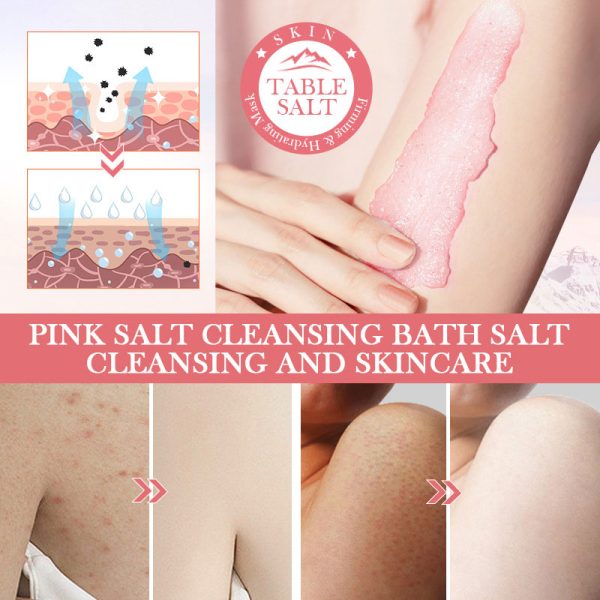 اسکراب بدن کاسه ای سادور Sadoer مدل نمک دریا Pink Bath Sea Salt حجم 220g - Image 2